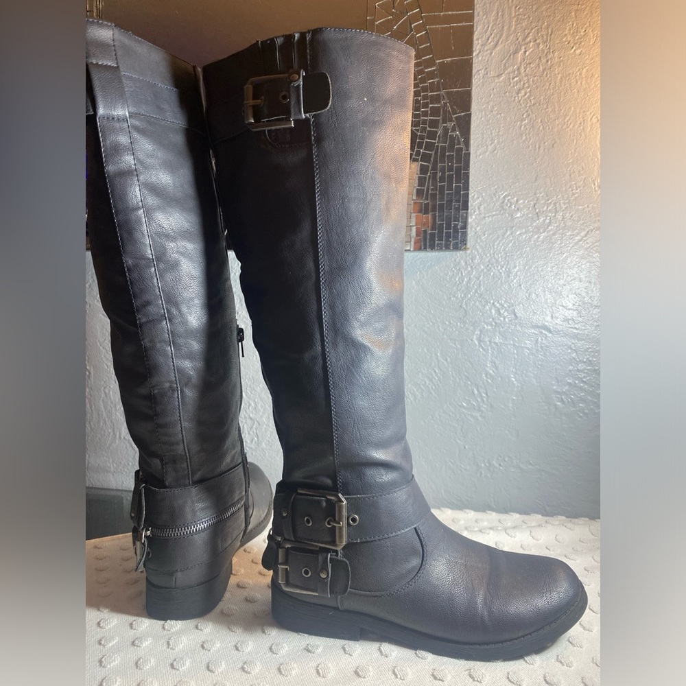 JustFab Dark Gray Boots Sz 9